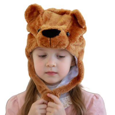 Kids Animal Hat Plush Dog Tiger Rabbit Party Cosplay Hat Funny Warm Earflap Cap