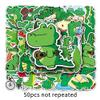 50Pcs Crocodile Stickers Cute Cartoon Animal Stickers for Laptop Skateboard Bicycle Water Bottle Scrapbook Cars Phone Guitar Suitcase Luggage,Vinyl Waterproof Alligator Stickers for Teens Kids Boys view 2