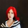 1/6 Scale Female Head Sculpt,Female Pale Skin Red Hair Head Carved for 12inch Action Figure Body (C) view 2