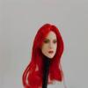 1/6 Scale Female Head Sculpt,Female Pale Skin Red Hair Head Carved for 12inch Action Figure Body (C) view 4