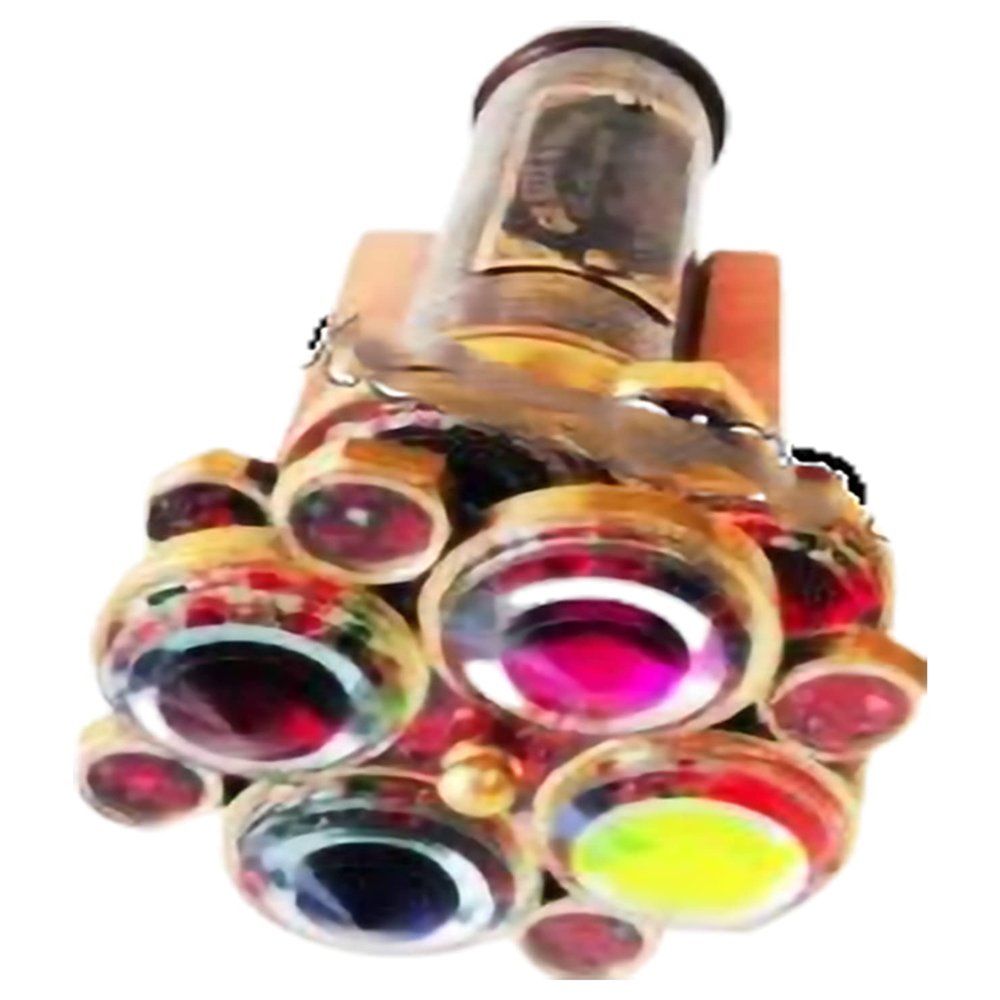 Kaleidoscope Brass Unique Classic Kaleidoscope Double Wheel Kaleidoscope Gift by M/S Nautical Personalized (No Engrave, Without Stand)