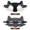 NUOBESTY Wolf Mask Half Face Felt Cosplay Mask for Kids Halloween Masquerade Dress up Party Accessory with Elastic Band view 4