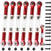 Upgrade Metal Turnbuckles/Camber Link for 1/10 Traxxas Slash 4X4/2WD, Rustler 4X4/2WD, Hoss 4x4, Stampede 4X4/2WD VXL, Nitro Slash/Rustler,Bandit/VXL,RC Car. RED view 1