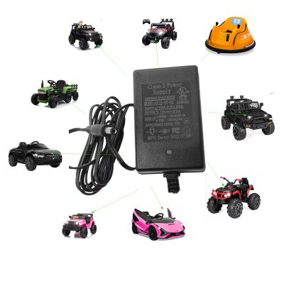 12V Battery Charger for Ride On Toys 12 Volt Universal Charger for Kids Car Power Supply Adapter for for Wrangler SUV Sports Car Farm Tractor Ride On Toys Accessories, 6FT Cord