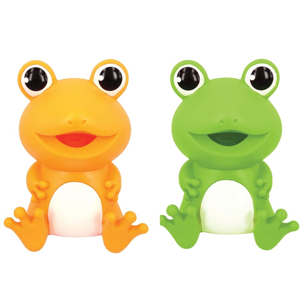 Animolds Baby Squeaky Toy Squeeze Party Favors Toys for Boys Novelty Toys & Amusements Screaming Rubber Gag Gifts Small Animal Toys Funny Dog Toys 6-8In Baby Sensory Toys 2PK(Squeeze Me Froggy 2PK)