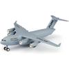 Liberty Imports Diecast Metal Military Cargo Transport Airplane - 1:400 Scale Alloy Model Carrier Aircraft with Pullback Action, Lights and Sound view 1