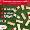 SWOOC Games - Giant Tower Party Game with Hidden Jello Shots - Includes Disposable Cups, Lids & Carrying Case - Stacks up to 5ft - Tipsy Topple Game for Adults - Giant Outdoor Games - Jumbo Bar Fun view 2