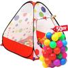 Kids Ball Pit Pop up Play Tent, Playhouse Tent for Boys Girls Babies and Toddlers, Indoor Outdoor Toy Perfect Kids Gifts, 50 Ball Pit Balls Included view 1