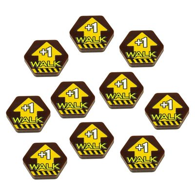 LITKO Mecha Combat Maneuvers Tokens | Full Color Tokns | Compatible with BattleTech, BattleForce, and Alpha Strike (Walk +1 Movement)