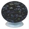 Day/Night Illuminated 12" Diameter Augmented Reality Kids Globe with Free Mount Base, Two way Map and Touch Light Control. The Day globe shows the striking colors of a blue ocean political map with 100 of drawings of ocean life, people, landmarks whe view 3