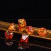 Cusdie Sharp Edges DND Dice, 7 PCs D&D Dice, Handcrafted Polyhedral Dice Set, for Role Playing Game Pathfinder (Red w/Yellow Sparkle) view 4