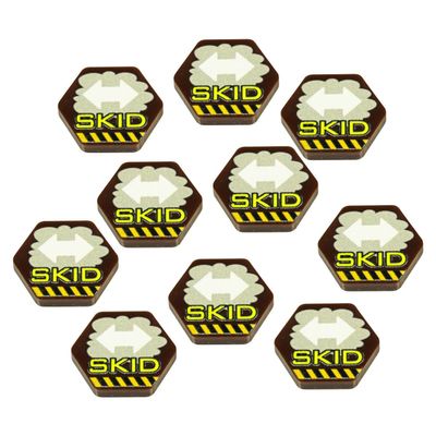LITKO Mecha Combat Maneuvers Tokens | Full Color Tokns | Compatible with BattleTech, BattleForce, and Alpha Strike (Skid Maneuver)
