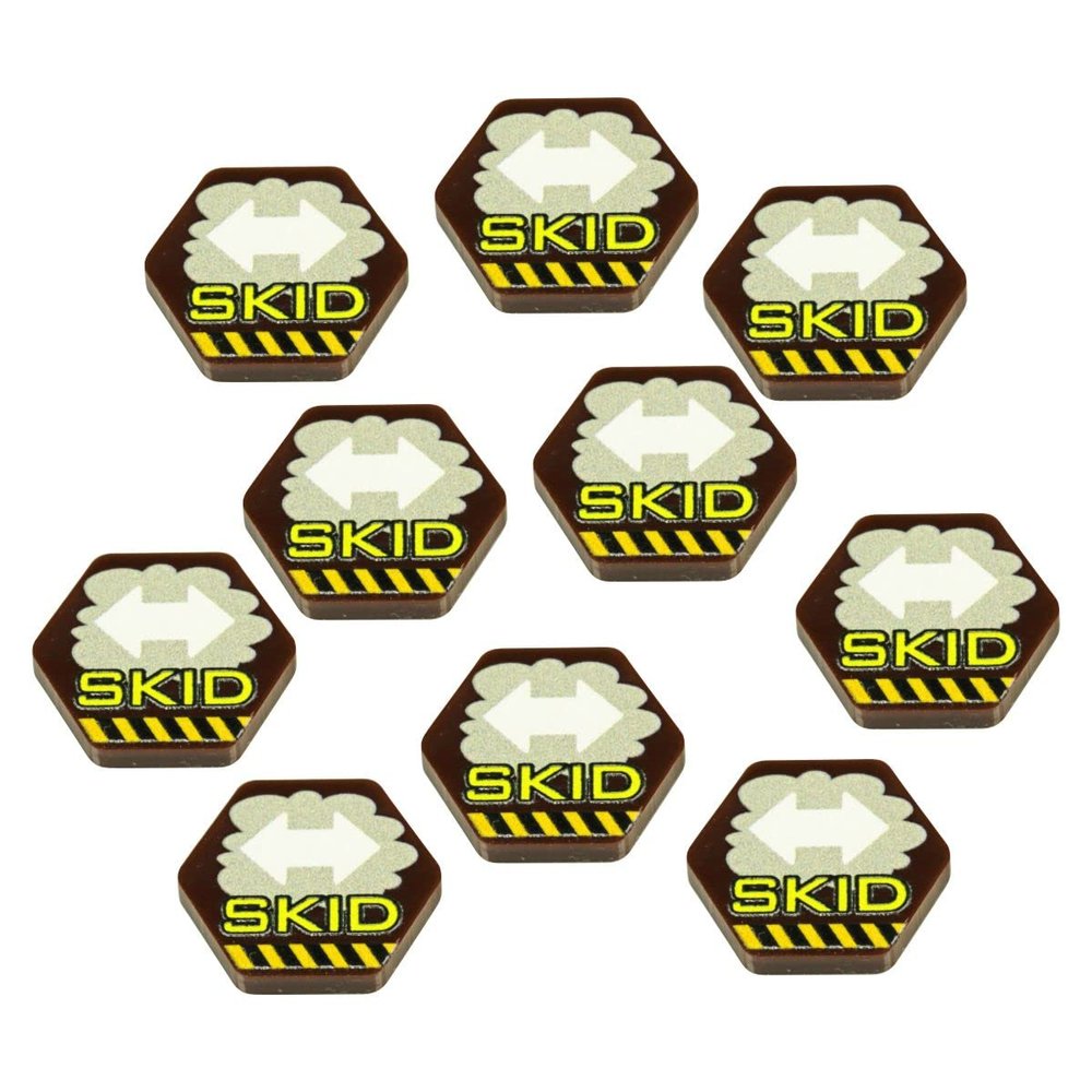 LITKO Mecha Combat Maneuvers Tokens | Full Color Tokns | Compatible with BattleTech, BattleForce, and Alpha Strike (Skid Maneuver)