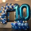 40'' Blue Number 1 Balloons, Giant Self Inflating Foil Number Balloons Set 0-9, Large Digital 1 Helium Balloon for Men Boys 1st Birthday Baby Shower Party Decorations Anniversary Photo Shoot Supplies view 3