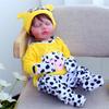 Reborn Baby Dolls Clothes 20 inch Outfit Accessories Yellow Cow 5pcs Set for 17-23 Inch Reborn Doll Newborn Girl&Boy Clothing SetSuper Cute Yellow Cow 5pcs Set  view 2
