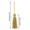 Honbay 10PCS Miniature Artificial Mini Straw Brooms with Red Ropes Halloween Straw Craft Decoration Witches Accessory for Costume Cosplay Party (6.89") view 2