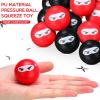 20 Pieces Ninja Stress Relief Balls Sensory Stress Balls Bulk for Kids and Adults PU Squeeze Stretchy Soft Relief Fidget Toy for Carnival Reward Party Bag Xmas Gift view 2