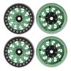 4PCS Metal 1.9 Beadlock Wheel Rim Hubs for 1/10 RC Crawler Car Axial SCX10 90046 AXI03007 Traxxas TRX4 RC4WD D90 D110 ( Color : Blue ) view 2