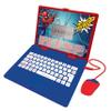 LEXIBOOK JC598SPi4 Marvel Spiderman-Educational and Bilingual Laptop Portuguese/English-Girls Toy with 124 Activities to Learn, Play Games and Music with Elsa & Anna-Blue/Red view 1