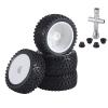 Greendhat 4Pcs 85mm Tires Wheel Tyre for Wltoys 144001 124019 104001 RC Car Upgrade Parts 1/10 1/12 1/14 Scale Off Road Buggy ( Color : Lemon Yellow ) view 2