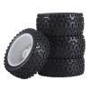 Greendhat 4Pcs 85mm Tires Wheel Tyre for Wltoys 144001 124019 104001 RC Car Upgrade Parts 1/10 1/12 1/14 Scale Off Road Buggy ( Color : Lemon Yellow ) view 4