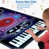 QShark 2 in 1 Kids Music Learning Toys for Boys Girls, Drum Set + Piano Mat | Record & Playback, Built-in Songs, 8 Instrument Sounds, 24 Keys, Christmas Birthday Gifts for Toddler 3 4 5 6 7 8 Years view 3