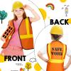 72 Pcs Construction Vest for Kids Construction Dressing up Supplies Including 24 Vests 24 Construction Hats and 24 Construction Tote Bags, Birthday Favor Costume for Birthday Party Costume Party view 3