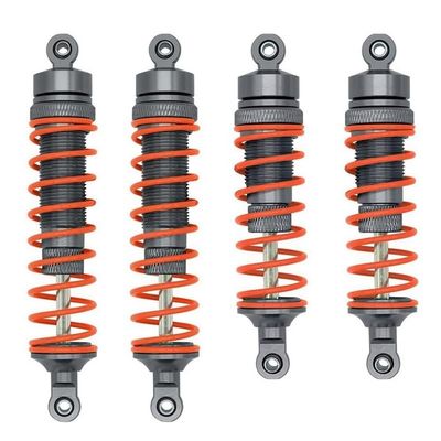 4Pcs Metal Front and Rear Shock Absorber for Traxxas Slash Rustler Stampede Hoss 4X4 VXL 1/10 RC Car Upgrade ( Color : Titanium Color )