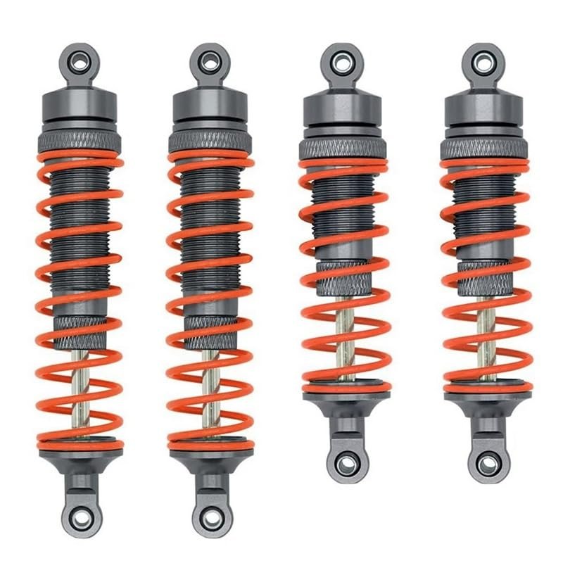 4Pcs Metal Front and Rear Shock Absorber for Traxxas Slash Rustler Stampede Hoss 4X4 VXL 1/10 RC Car Upgrade ( Color : Titanium Color )