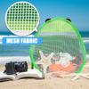 Novelty Place Sea Shell Bag for Kids, Shell Collecting Picking Up Holding Mesh Shells Bags with Strap for Children, Beach Sand Toy Seashell Bag Green & Grey (Pack of 2) view 3