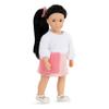 Lori  Yuni's Cozy Sofa Set Mini Doll & Living Room Furniture 6-Inch Doll & Dollhouse Accessories Sofa, Pouffe, Table, Rug, Pillows Play Set for 3+ Years view 4