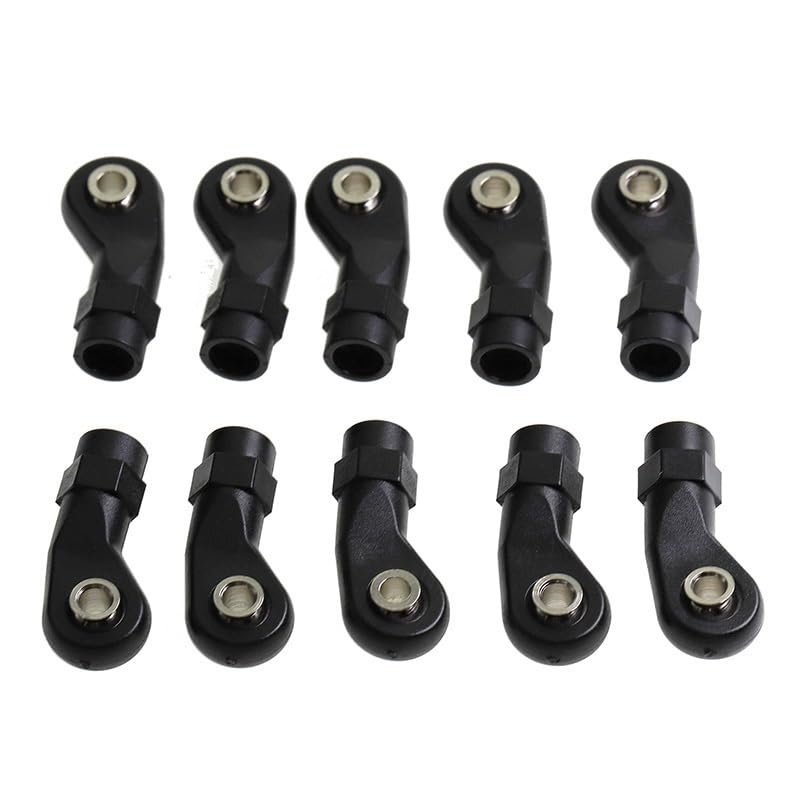 10Pcs Plastic M4 Rod End Link Linkage Balls Joint Head for 1/10 RC Car Crawler Axial SCx10 II 90046 TRAxxAS TRx4 ( Color : D )