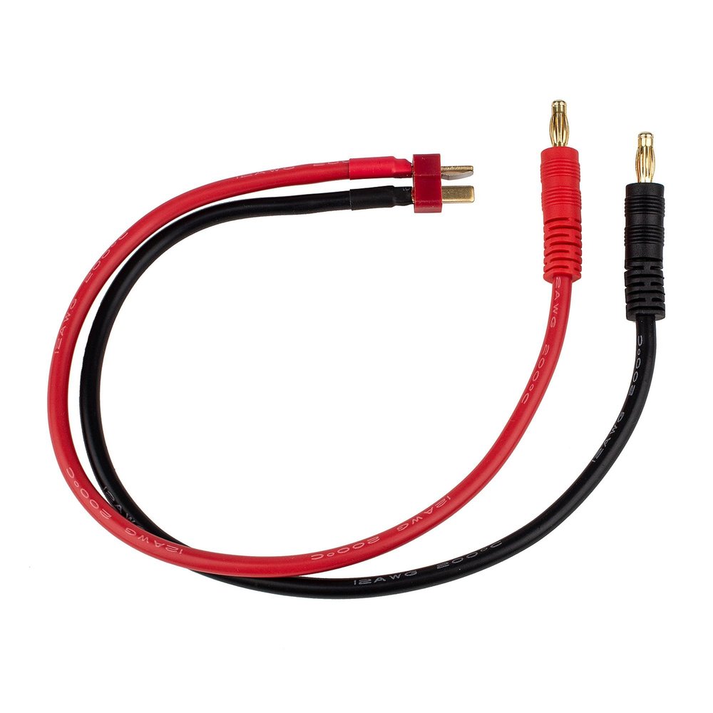 Team Associated T-Plug 350mm Charge Lead, 4mm, ASC27239