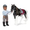 Lori  Mini Boy Doll & Toy Horse  6-Inch Doll & Black Pinto Horse  Set with Clothes, Animal & Accessories  Playset for Kids  3+ Years Landon & Luna view 1