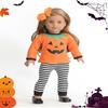 sweet dolly 18 Inch Doll Clothes Accessories Halloween Pumpkin Witch Costume Pumpkin Suit Set for 18 inches Dolls view 4