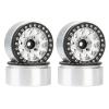 4PCS Metal 1.9 Beadlock Wheel Rim Hubs for 1/10 RC Crawler Car Axial SCX10 90046 AXI03007 Traxxas TRX4 RC4WD D90 D110 ( Color : Silver ) view 1