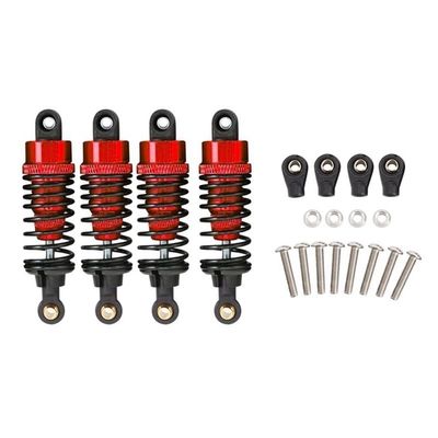 4Pcs Aluminum Alloy Shock Absorber Damper Set for Tamiya TT-01 TT01 TT-02 TT02 1/10 RC Car Upgrade Parts ( Color : Red )