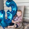 40" Blue Number 7 Balloon for Boys, Large Self Inflating Foil Number Balloons Set 0-9, Digital Helium 7 Balloons for Men 17th 70th Birthday Anniversary Graduation New Year Party Decorations Supplies view 3