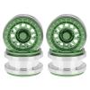 4PCS CNC Aluminum Alloy 2.9 Beadlock Wheel Rim Hub for 1/6 RC Crawler Car Axial SCX6 Jeep JLU Wrangler Upgrade Parts ( Color : Black ) view 2