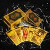 Jayiaine Tarot Cards Deck, Water Proof with Guidebook Divination Cards, 80 Fortune Telling Game Set for Family Reunion Beginners Expert Readers for Holiday Christmas Birthday Gifts,Gold view 1