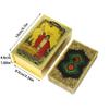 Jayiaine Tarot Cards Deck, Water Proof with Guidebook Divination Cards, 80 Fortune Telling Game Set for Family Reunion Beginners Expert Readers for Holiday Christmas Birthday Gifts,Gold view 2