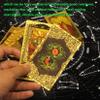 Jayiaine Tarot Cards Deck, Water Proof with Guidebook Divination Cards, 80 Fortune Telling Game Set for Family Reunion Beginners Expert Readers for Holiday Christmas Birthday Gifts,Gold view 4