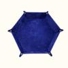 Zerodeko Hexagon Dice Tray Entryway Dice Plate Candy Holder Hexagon Tray Portable Rolling Mat Holder Metal Fold Storage Bag view 2