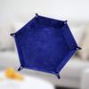 Zerodeko Hexagon Dice Tray Entryway Dice Plate Candy Holder Hexagon Tray Portable Rolling Mat Holder Metal Fold Storage Bag view 3