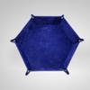 Zerodeko Hexagon Dice Tray Entryway Dice Plate Candy Holder Hexagon Tray Portable Rolling Mat Holder Metal Fold Storage Bag view 4