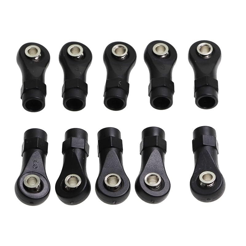 10Pcs Plastic M4 Rod End Link Linkage Balls Joint Head for 1/10 RC Car Crawler Axial SCx10 II 90046 TRAxxAS TRx4 ( Color : C )