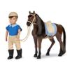 Lori  Brian & Barnaby  Mini Boy Doll & Toy Horse  6-Inch Doll & Dark Bay Thoroughbred Horse  Set with Clothes, Animal & Accessories  Playset for Kids  3+ Years view 1