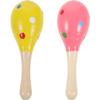 Maracas for Kids Baby Wooden Rattle Musical Toys Wooden Maracas Rattles Musical Educational Toys ( Random Color Pattern ) view 1