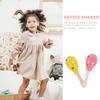 Maracas for Kids Baby Wooden Rattle Musical Toys Wooden Maracas Rattles Musical Educational Toys ( Random Color Pattern ) view 3