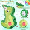 Dinosaur Piata with a Blindfold and Stick Cute Dino Piata for Easter Mexican Fiesta Birthday Decorations Animal Dinosaur Themed Party Favors (Green) view 3
